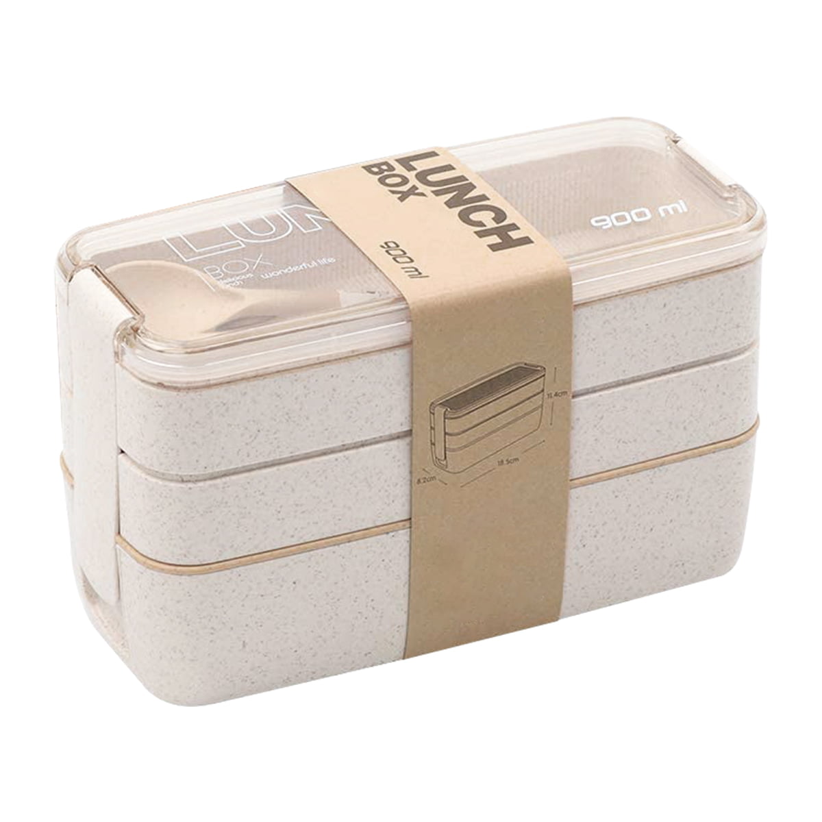 Splash large White Bento Box wo/lid (6132)