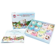 Kids Bath Bombs, 12 Large Children’s Bath Bombs, Set of 12 Bath Bombs for Kids, Includes Matching Children’s Nursery Rhyme Book for Bath Time