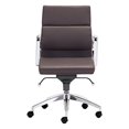 thumbnail image 4 of Zuo Engineer Low Back Office Chair Espresso, 4 of 4