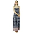 thumbnail image 2 of Bimba Long Rayon Flaired Maxi Dress With Smocked Bust Spaghetti Custom Gown, 2 of 6