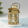 thumbnail image 5 of Kate Aspen Decorative Lanterns -Set of 12 - Distressed Metal Vintage Mini Wedding Lantern, Centerpiece for Wedding Table, Accent Piece and Home Decor, Wedding Favors and Baby Shower Favors (Gold), 5 of 7