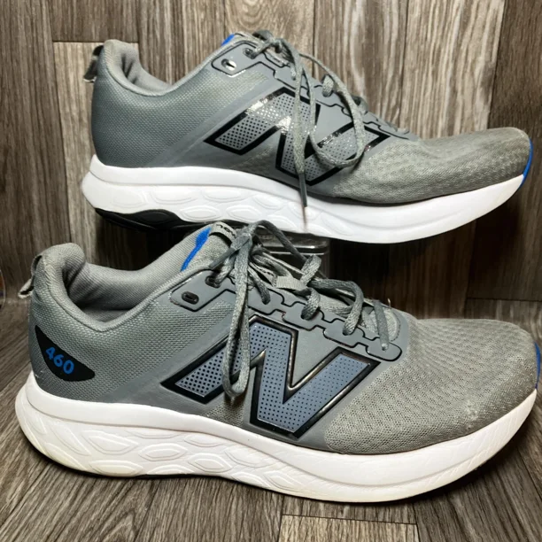 New Balance Unisex 460 V4 Gray Running Shoes Sneakers M Sz 10.5 W Sz 12 4E