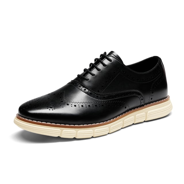 Zapatos Oxford de Vestir Crossflex para Hombre Bruno Marc Negro Talla 13