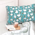 thumbnail image 4 of Pofeuu Cartoon Funny Goose Print Polyester Microfiber Plush Pillowcases, Super Soft and Cozy Pillow Case Covers with Envelop Closure（Pillow core not included）-14"x20", 4 of 6
