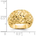 thumbnail image 3 of 14K Yellow Gold Diamond-Cut Dome Ring (Size 6) Made In United States r170, 3 of 5