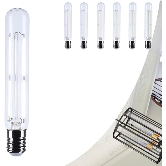 Satco S12529 T19 LED Light Bulb 5W 120V 3000K 500 Lumen E26 Medium Base 92 CRI Dimmable Wet Rated IP65 Enclosed Fixture Rated (6 Pack)