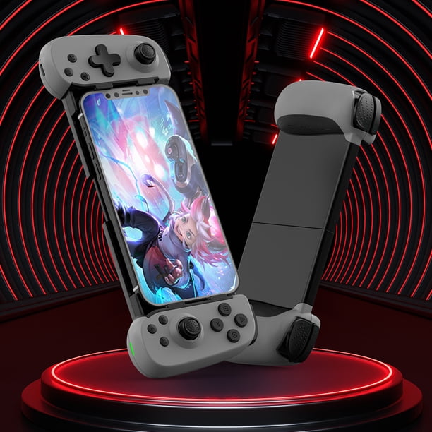Para Android/iOS/Wins Gamepad Mango retráctil inalámbrico para juegos para PS4 Switch PC (gris claro)