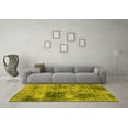 thumbnail image 3 of Ahgly Company Machine Washable Indoor Rectangle Abstract Yellow Modern Area Rugs, 7' x 10', 3 of 4