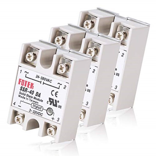 MYSWEETY 3PCS SSR-40DA Solid State Relay Single Phase Semi-Conductor Relay Input 3-32V DC Output 24-380V AC