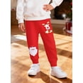 thumbnail image 2 of Bellafa Toddler Girls Sweatpants Kids Casual Athletic Pull-On Cotton Jogger Pants with Drawstring for Boys Girls-Santa Claus, 2 of 8