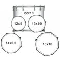 thumbnail image 6 of Sawtooth Command Series 7-Piece Drum Shell Pack, White, 6 of 6