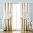 Best Home Fashion Dotted Tulle Blackout Mix & Match Curtain Panels