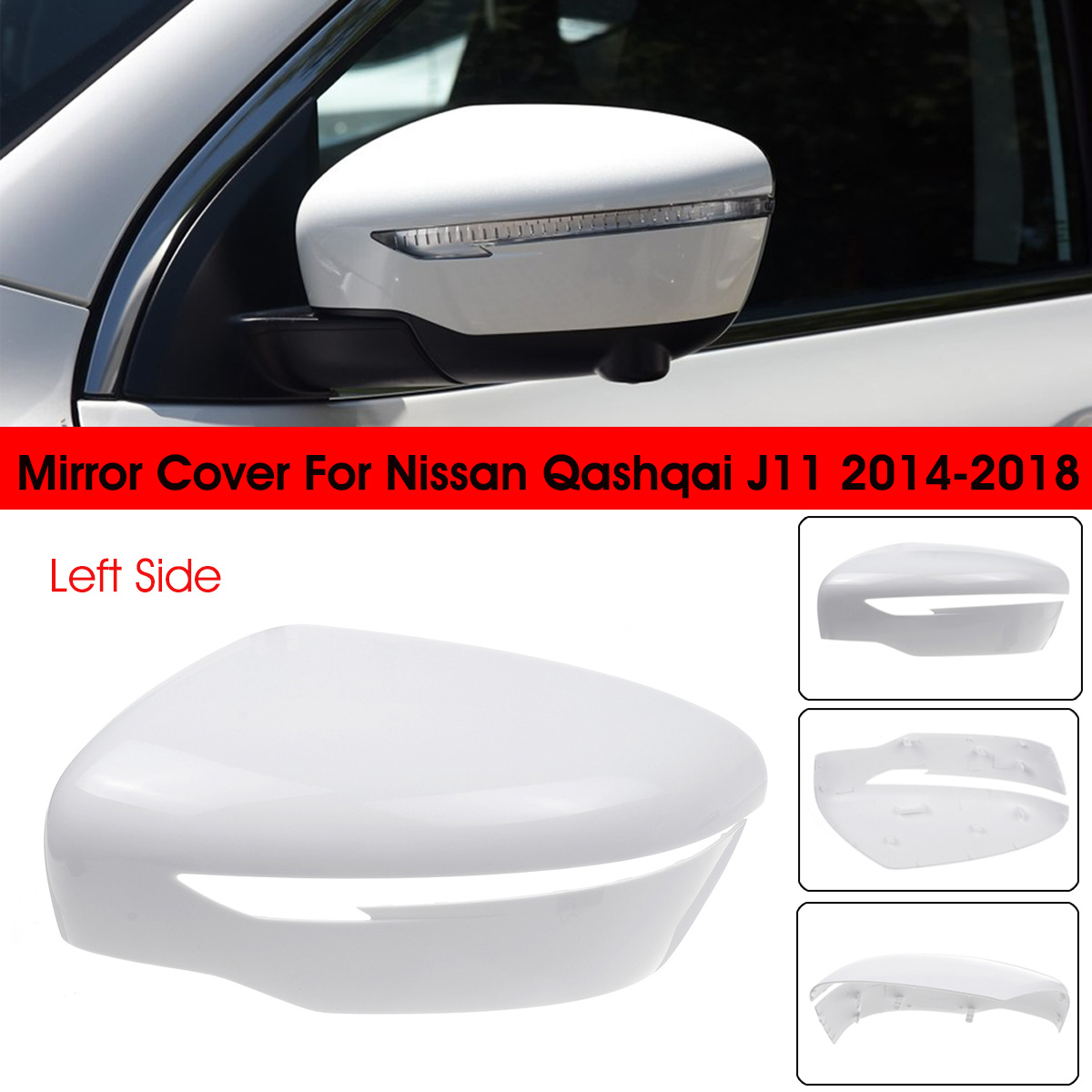 Chrome Door Knobs Caps Stainless Steel Ikey for kadjar Nissan Qashqai II j11 11//2013 />