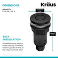 thumbnail image 4 of KRAUS Flat-Top Garbage Disposal Air Switch Button in Matte Black, 4 of 9