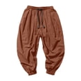 thumbnail image 7 of LYHaoo Boys Washed Crinkle Jogger Pants Loose Fit Casual Trousers For Kids Breathable Soft Elastic Waistband Streetwear School Pants for Boys(Brown), 7 of 7