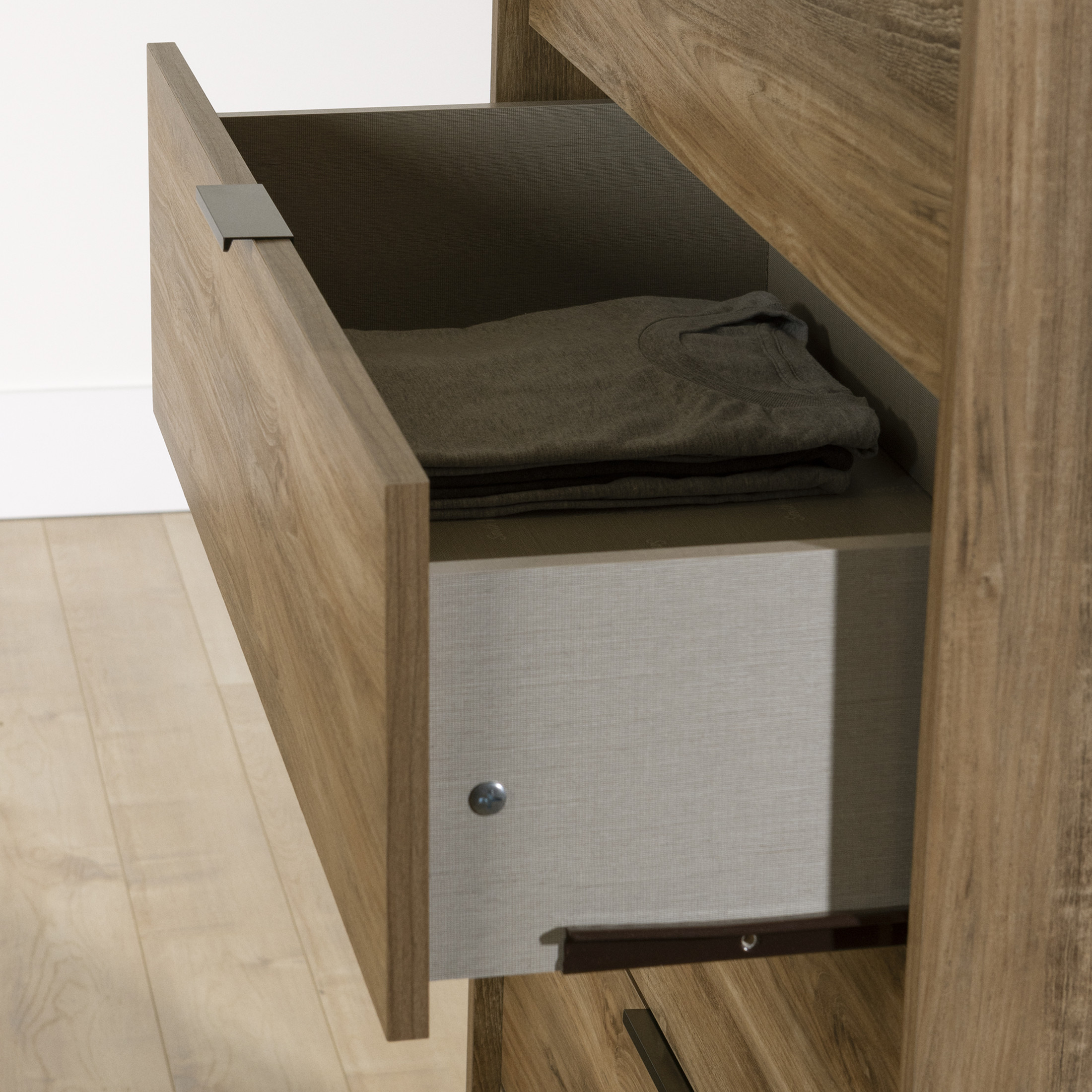 South Shore Oxford, Contemporary Chest,  Brown
