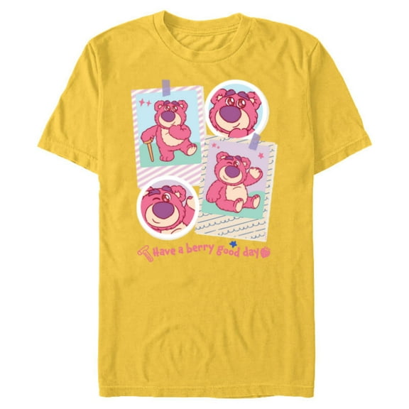 Disney and Pixar’s Toy Story Lotso Have a Berry Good Day - Short Sleeve Blended T-Shirt for Adults - Customized-Yellow
