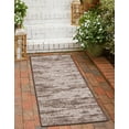 thumbnail image 3 of Unique Loom Outdoor Modern Collection Area Rug - Cartago (2' x 7' 10" Runner Brown/Ivory), 3 of 10