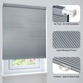 thumbnail image 2 of LazBlinds Cordless Cellular Shades, No Tools No Drill Blackout Honeycomb Shades Pleated Blinds for Windows, 20.5'' W x 72'' H, Dark Grey, 2 of 4