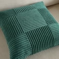 thumbnail image 2 of Fancy Homi Set of 2 Teal Boho Decorative Throw Pillow Covers 18x18 inch for Living Room Bedroom Couch Bed Sofa, Modern Farmhouse Home Decor, Soft Striped Patchwork Plaid Corduroy Accent Cushion Case, 2 of 5