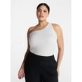 thumbnail image 2 of Avia Women's One Shoulder Ribbed Tank Top, Sizes XS-XXXL, 2 of 6