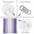 thumbnail image 5 of Purple Ombre Waterproof Fabric Shower Curtain,Purple White Gradient Modern Abstract Art Waterproof Fabric Shower Curtain for Bathroom Curtains Bathtubs Shower Curtains with 12 Hooks Small 36x78in, 5 of 8