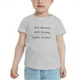 thumbnail image 2 of 50% Mommy + 50% Daddy = *100*% Perfect Cute Toddler Tshirts for Boys Girls (Gray, Youth XL), 2 of 5