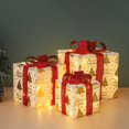 thumbnail image 5 of Vrorvz 3 Pack Christmas Lights Christmas Decorations Christmas Gift Box Folding Lantern String 8 Lighting Modes Festive Home Party Decor Creates Cozy Holiday Atmosphere 15.7in Yellow, 5 of 9