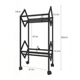thumbnail image 5 of Cipaher Vinyl Record Storage 2-Tiers Record Holder for Albums Free Standing Book Shelf with Wheels, 5 of 5