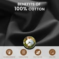 thumbnail image 3 of Baauye 100% Cotton Sheet Set, 1000 Thread Count Durable 4-Piece Bed Sheets with 16" Deep Pocket, California King, Black, 3 of 8