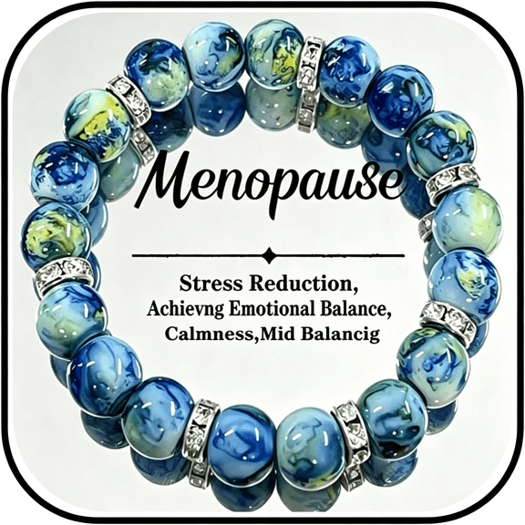 DESIGNICE Anxiety Bracelet for Women Menopause Relief Balancing Crystal Stone Healing Beaded Bracelets for Anxiety Stress Relief, Emotional Balance Health, Thoughtful Gift for Mom Friends Sisters