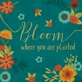 thumbnail image 2 of Charron, Veronique 12x12 White Modern Wood Framed Museum Art Print Titled - Flourish I Teal, 2 of 4
