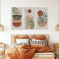 thumbnail image 6 of Large Boho Wood Wall Art Abstract Mid Century Wall Art Geometric Boho Wall Decor for Living Room Bedroom Office 16x32 Inch Set Of 3, 6 of 7
