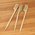 thumbnail image 2 of BambooMN Chicken Meat Marking Bamboo Paddle Skewer Picks - 3.5" (8.9cm) - 300 Pieces, 2 of 5