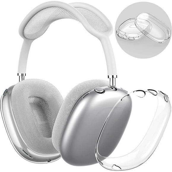 Clear Case for AirPods Max Case Cover Soft TPU Protective Ear Cups Covers Accessories【Anti-Fingerprint,