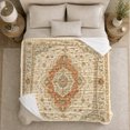 thumbnail image 5 of Persian Artwork-Inspired Autumn Harvest Living Room, Cozy Botanical Garden Scene, Warm Flannel Blanket for Sunroom and Reading Nook, Garden Lovers Thanksgiving Gift, Artistic Home Decor, 5 of 9