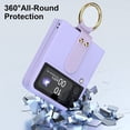 thumbnail image 4 of Galaxy Z Flip 4 Case with Hinge Protection Samsung Protective Cover with Ring Phone Case for Samsung Galaxy Flip 4 5G-Purple, 4 of 14