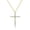 yellow, variant on 1/2 Cttw Lab Created Round and Baguette Diamond Cross Necklace for Women Rhodium Plated 925 Sterling Silver Faith Pendant Necklaces