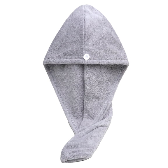 Coral Velvet Hair Drying Cap Thickened Towel Shower Cap Drying Hair Cap Super Absorbent Towel Quick Drying Hair Cap With Button Bath Fixed, Usupdd 2025 Coral Velvet Hair Drying Cap