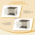 thumbnail image 3 of Hzuaneri 23.6 inch Cat Litter Box Enclosure, Hidden Litter Box Furniture Cabinet with Cushion for Cat, Wooden Cat House Reversible Entrance Left or Right Side, Rustic White and Brown, 3 of 10