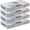 Soft-Gray-4 Pack-4 Inch, variant on 4 Inch Low Profile Under Bed Stordrawer 4 Pack Lightweight Underbed Clothes Container Bwith No Sturcture Shallow Bag For Dorm & Homer Lids Water-resistant Fabric