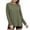 Army Green, variant on Women's Oversized Long Sleeve Pullover Top with Crew Neck and Side Slit, Casual Loose Fit T-Shirt for Gym Workout and Daily Fitness