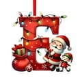 thumbnail image 1 of Colgante acrílico para árbol de Navidad | Adorno con inicial de 26 letras para decoración navideña | Regalo familiar personalizado para fiestas navideñas | Decoración para el árbol del hogar, 1 of 5