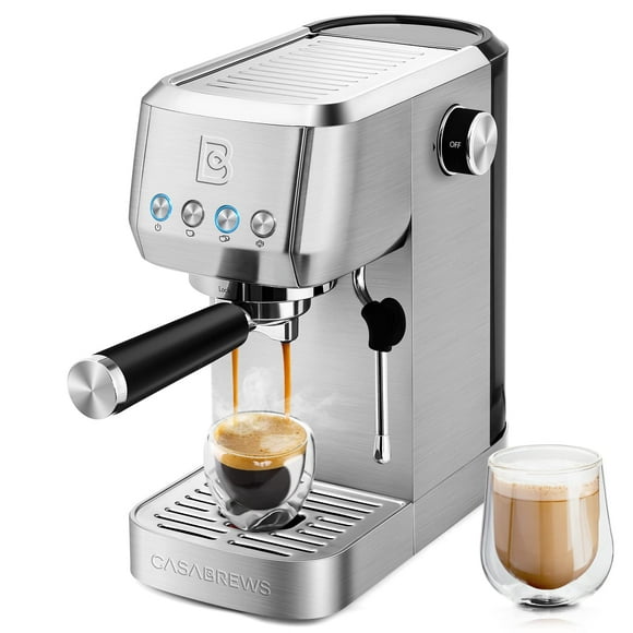 Máquina de café espresso CASABREWS 20 bar con espumador de leche de 1,45 L