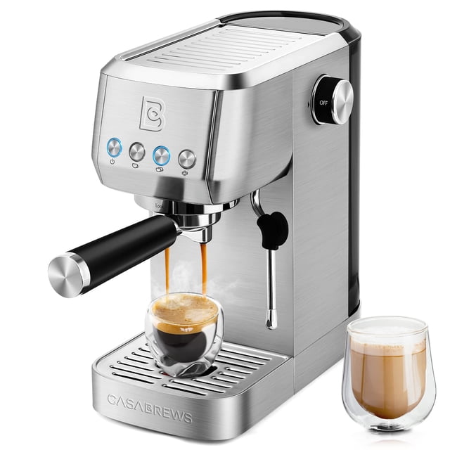 Máquina de café espresso CASABREWS 20 bar con espumador de leche de 1,45 L