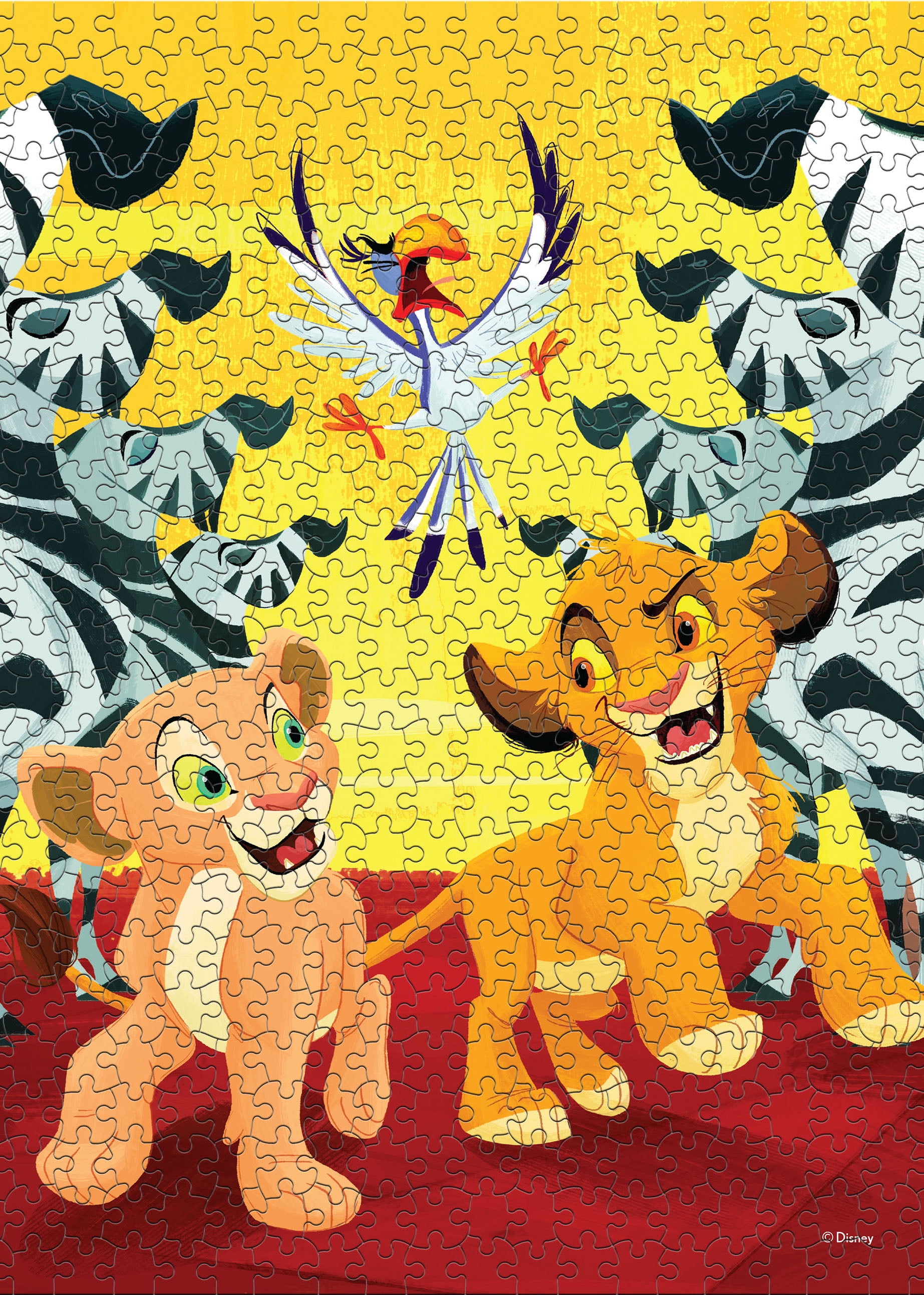 Ceaco Lion King Kids 4-in-1 Multipack Interlocking Jigsaw Puzzles for Children Ages 6+