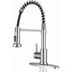 thumbnail image 2 of Federloaded extendable kitchen faucet, swivel hot and cold faucet, dual spout with escutcheon Chrome finish, 2 of 5