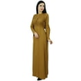 thumbnail image 7 of Bimba Women's Mandarin Collar Plain Jilbab Dress With Pockets Full Sleeve Maxi, 7 of 7