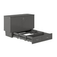 thumbnail image 4 of AFI Dahlia Queen Solid Wood Murphy Bed Chest with Drawer and Charger, Grey, 4 of 8