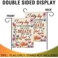 thumbnail image 3 of Inspirational Floral Small Decorative Garden Flag Double Sided 12 x 18 Inch Outdoor Yard Lawn House Decor with Butterfly and Motivational Quote for Spring and Summer, 3 of 6
